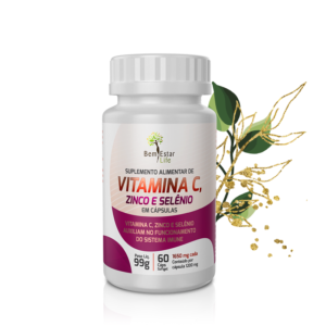 Vitamina C, Zinco e Selênio 1650 mg cada caps. – 60 caps